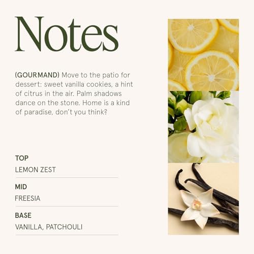 LA JOLIE MUSE Vanilla Zest Scented Candles for Home, Natural Soy, 40 Hrs