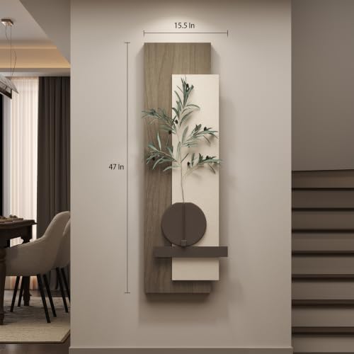 Cuspin Modern 3D Textured Long Narrow Vertical Wall Art
