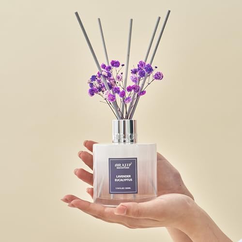 Airkeep Reed Diffuser Set/Lavender Eucalyptus/6.76 fl oz(200ml)/1 Pack/Home & Office Decor Aromatherapy Diffuser Oil