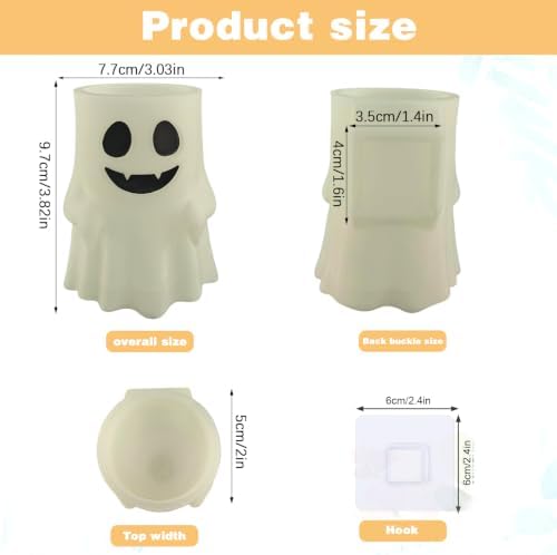 Glow in The Dark Ghost Wall Planter, 4 Inch Hanging Plant Pot