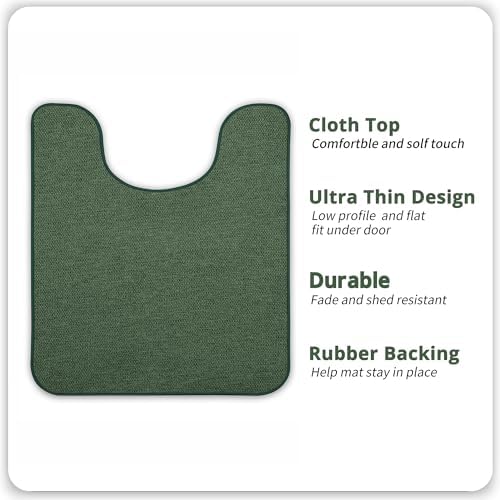 Bosap Toilet Rugs U Shaped Bathroom Rug,Machine Washable Non Slip Quick Dry Super Absorbent Ultra Thin Toilet Mats for