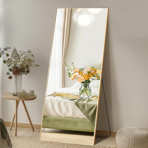 DUMOS 21"x56" Full Length Mirror with Stand, Full Body Floor Mirror