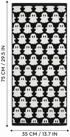 Artoid Mode 2 Pcs Black Ghost Halloween Hand Towels for Bathroom