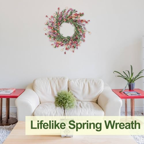 Artgar Front Door Wreath 24 Inch Spring/Summer Wreaths for Front Door