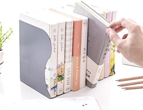 Adjustable Bookends Metal Book Ends for Heavy Book Holder Heavy Duty Bookends Nonskid / Simple Black