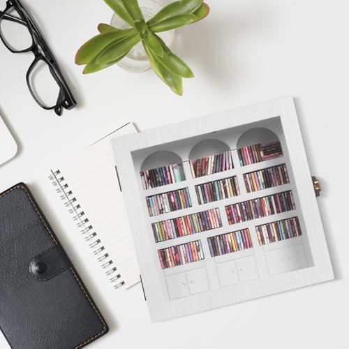 Anxiety Bookshelf – Mini Books Display for Stress Relief and Fun Decor, Perfect Decorative Miniature Library for Book