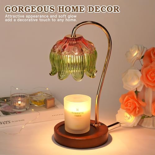 Funistree Glass Candle Warmer Lamp with Timer, Electric Candle Warmer Lamp, Graduation Birthday Gifts for Women Girls