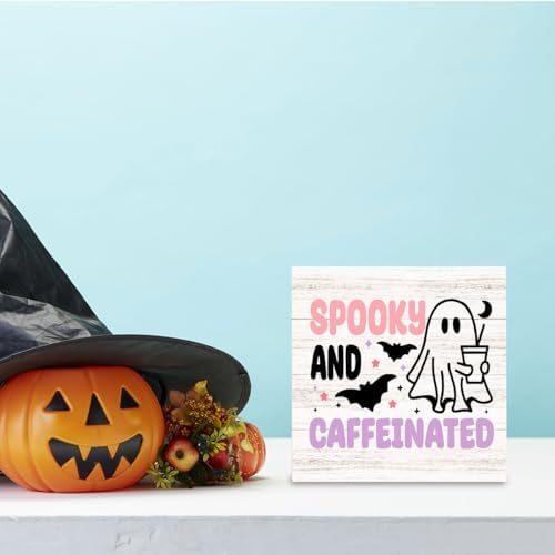 Halloween Ghost Coffee Sign Decor Decorations