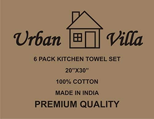 Urban Villa Kitchen Towels Cotton Dish Towels 20”x30” (Set of 12) Multi