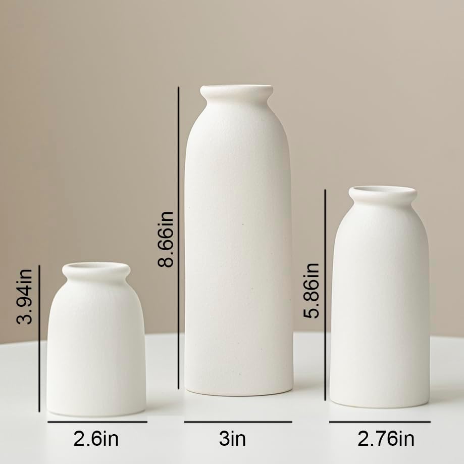 Ceramic Vase Set-3 / White