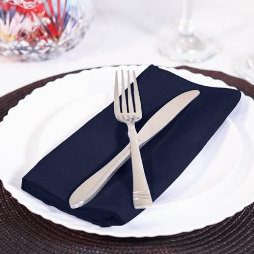 Utopia Home [12 Pack, Navy Blue] Cloth Napkins 20x20 Inches, 100% Polyester