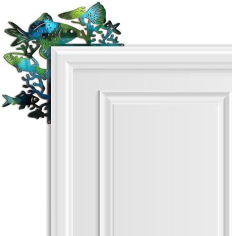 MorningRo 4 Pcs Ocean Themed Door Frame Topper Metal Wall Art