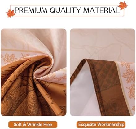 Romanstile Fall Thanksgiving Square Tablecloth 54 x 54 Inch, Orange