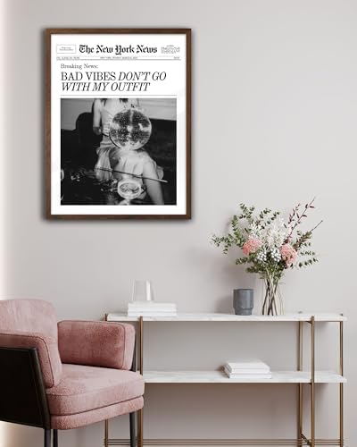 EcoHest 12x16 in Bad Vibes Don't Go With My Outfit Framed Wall Art