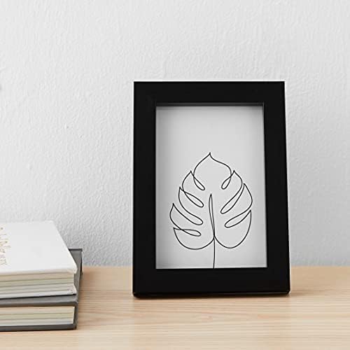 Rectangular Picture Frame Set / Black / 5 x 7