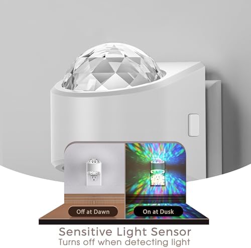 Briignite Night Lights Plug into Wall, Night Light Projector 9-Color RGB