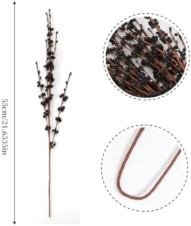 12Pcs Artificial Jasmine Flowers,21.6" Fake Branches for Home Valentine St. Patrick Independence Halloween Fall Christmas Party Decor,Black