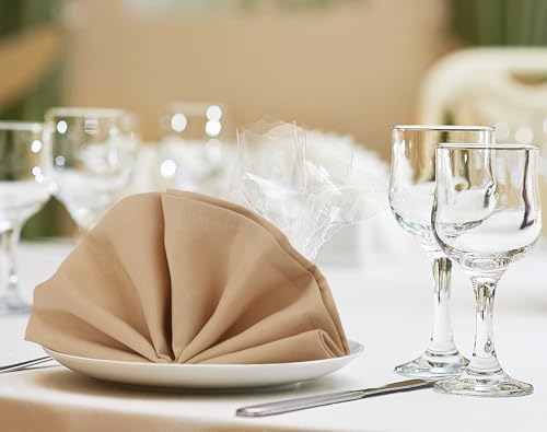 Utopia Home [24 Pack, Beige] Cloth Napkins 17x17 Inches, 100% Polyester