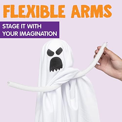 JOYIN 7 Pcs Halloween Hanging Ghost Decorations Outdoor, 19.6” Flying White Ghosts Decor for Halloween Tree Front Yard Patio Lawn Garden Party and Holiday Décor