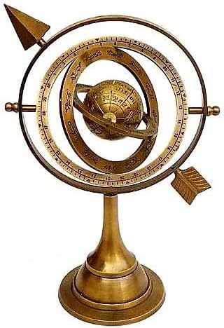 Arch Instrument 11" Antique Brass Armillary Sphere