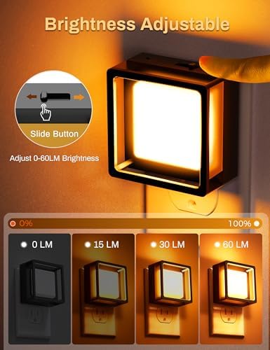 DORESshop Orange Night Light [2 Pack],Night Lights Plug Into Wall Halloween