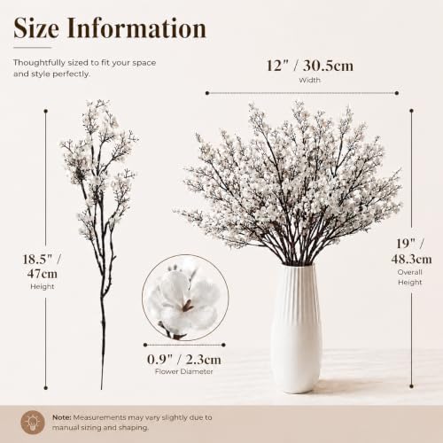 Mandy's 6 Bundles Artificial White Baby’s Breath Flowers