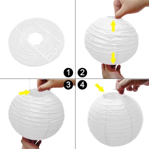 12 Pcs Christmas Paper Lanterns Red Green White Hanging Paper Lanterns for Christmas Graduation Anniversary Wedding Birthday Party Decoration Supplies