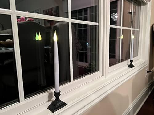 612 Vermont Battery Operated LED Taper Window Candles with Timer