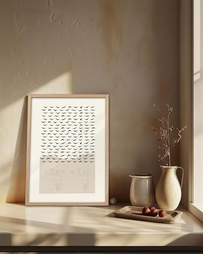 KensTro 12x16 Oak Framed Look at the Birds Christian Wall Art