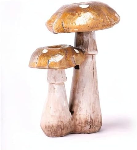 Mushroom Statue Sculpture Fairy Figurine Garden Decor Gift / Set of 3