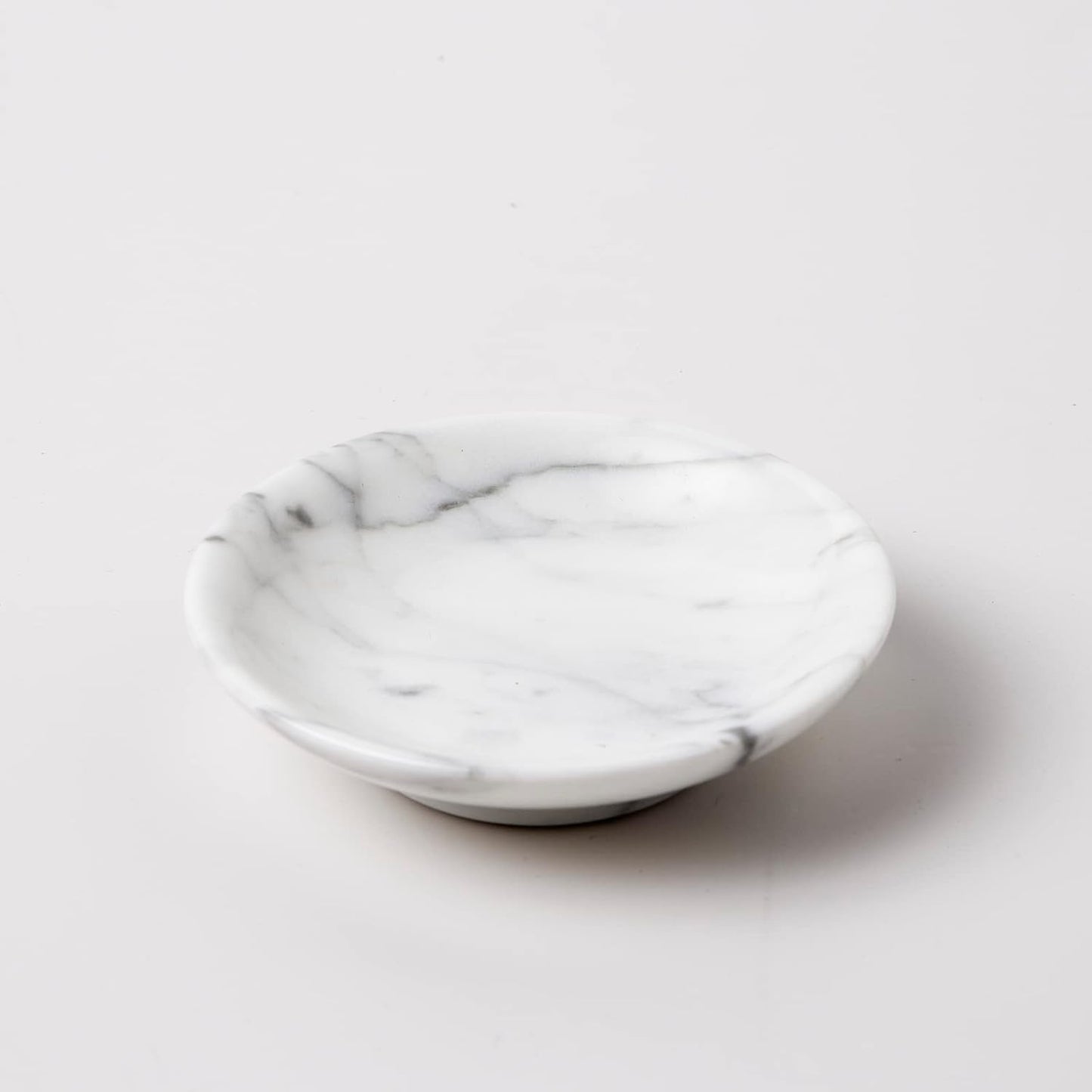 Ring Holder / Trinket Tray / 4.33" R / Carrara White