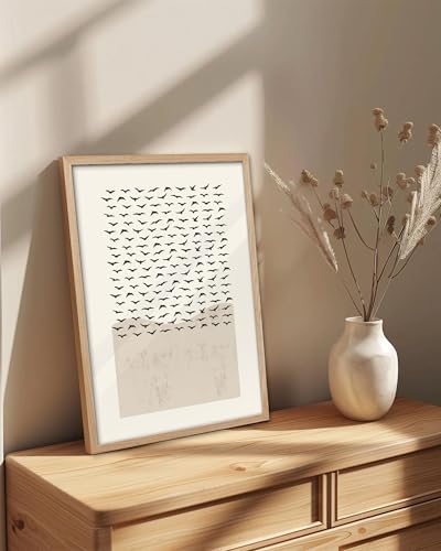 KensTro 12x16 Oak Framed Look at the Birds Christian Wall Art
