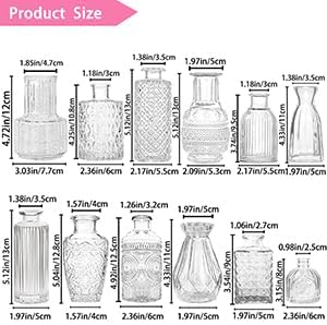 Glass Vase / Mini Vases for Centerpieces / Clear / Set of 40