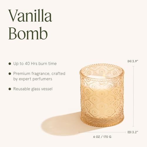 LA JOLIE MUSE Vanilla Zest Scented Candles for Home, Natural Soy, 40 Hrs