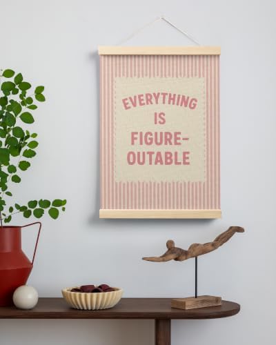 FGFK Everything Is Figureoutable Inspirational Wall Art Poster Hanger Frame