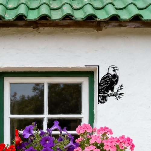 CUTHOLLOW Sharp and Fierce Eagle Door Topper Sign Metal Wall Art Decor