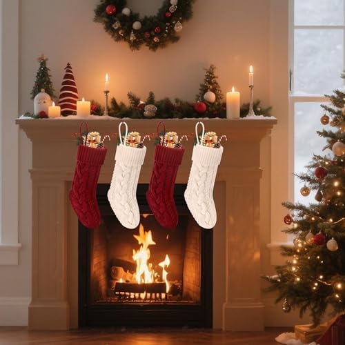 Christmas Stockings 18" Knitted Stocking Christmas Decorations