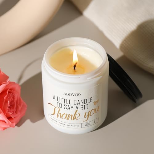 AOOVOO Candle - 9oz Soy Wax Candle, Lavender Scent - Thank You Gift for Women, Men, Mom, Coworkers, Nurse, Clients
