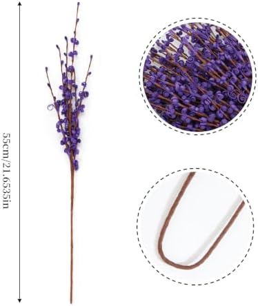 12Pcs Artificial Jasmine Flowers,21.6" Fake Branches for Home Valentine St. Patrick Independence Halloween Fall Christmas Party Decor,Purple