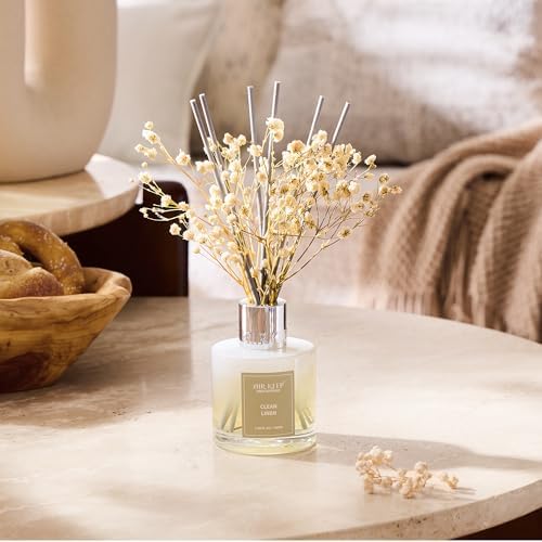 Reed Diffuser Set / Clean Linen / Real Flower/3.38ounce/