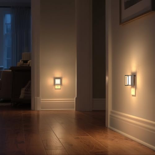DORESshop Night Light,Night Lights Plug into Wall,2 Pack 3000K Nightlight