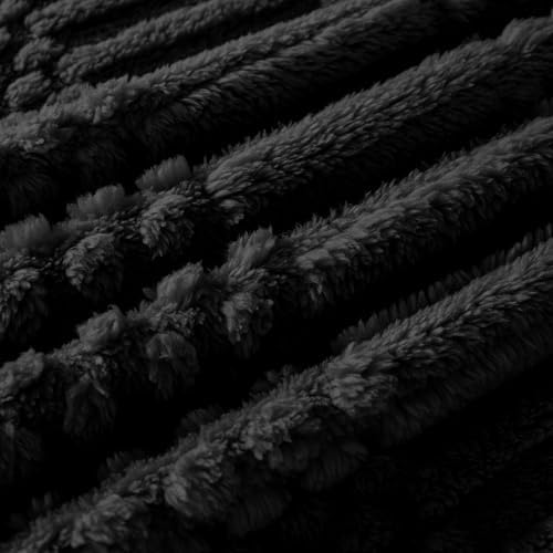 90x90 Inch Black Queen Large Blanket - Soft & Fluffy Fleece, Neutral Tan Color, Cute & Aesthetic, Perfect for Sofa