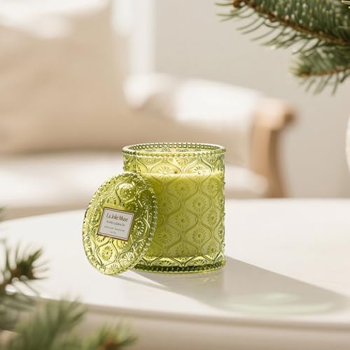 LA JOLIE MUSE Starlit Fir Pine Scented Candles for Home, Soy Wax 40 Hrs