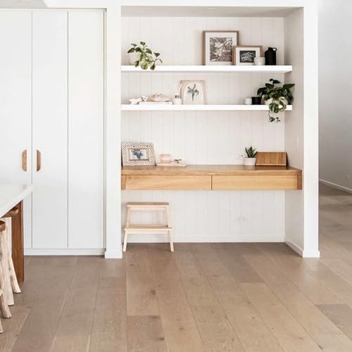 QEEIG Extra Long Floating Shelves for Wall (White, Set of 2, 55.1")
