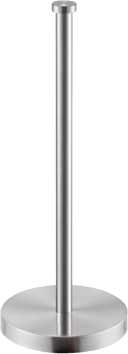 KES Toilet Paper Storage Stand, Holds 3 Rolls, Brushed Stainless Steel | Heavy Base Prevents Tipping, Rustproof SUS304