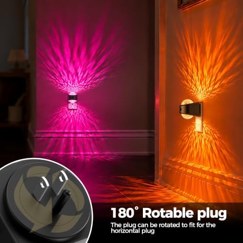 Briignite Motion Sensor Night Light Projector, RGB Warm Nightlight Plug in