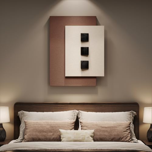 Cuspin Modern Minimalist 3D Wood Wall Art for Living Room, 28x36 In