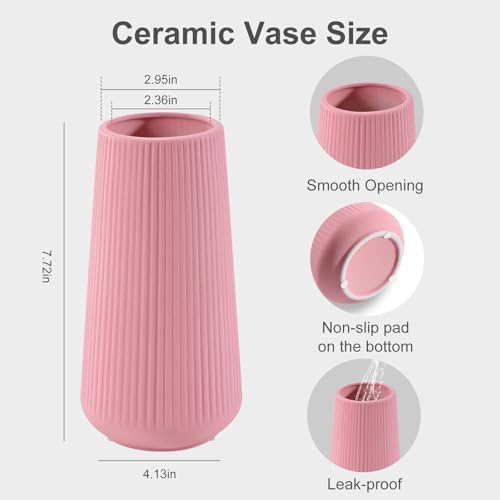 All Pink Ceramic Vase / Small All Pink