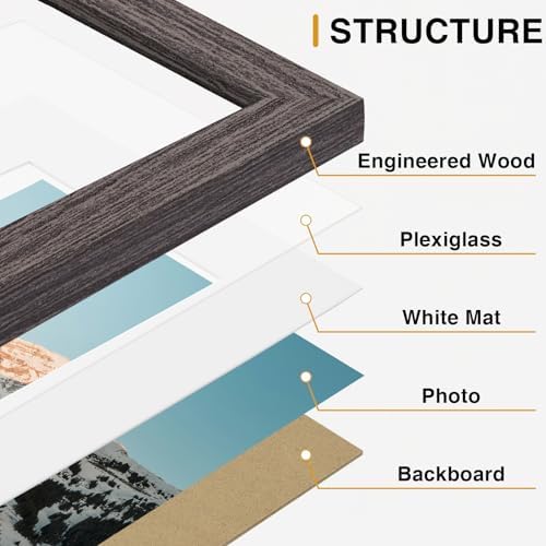 Vittanly 15 Pack Picture Frames Collage Wall Decor, Wall/Tabletop Display