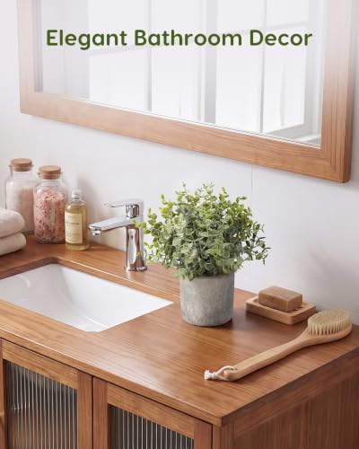 Velener 2 Pcs Large Fake Plants Eucalyptus, Artificial Plants Indoor for Shelf, Potted Eucalyptus Plants for